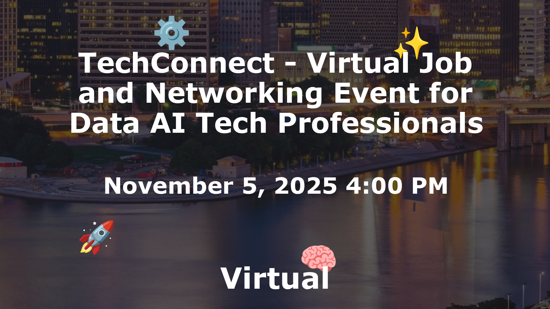 TechConnect - Virtual Job and Networking Event for Data AI Tech Professionals event image